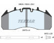 Sada brzdových destiček, kotoučová brzda TEXTAR 2927301