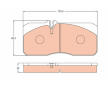 Sada brzdových destiček, kotoučová brzda TRW GDB5059