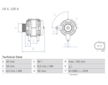 Alternátor 14V 120A BOSCH