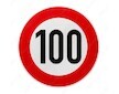 Samolepka omezení rychlosti 100 km