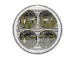 Světla denního svícení kulatá 70mm 4 HIGH POWER LED 12V/24V COMPASS CO-33551