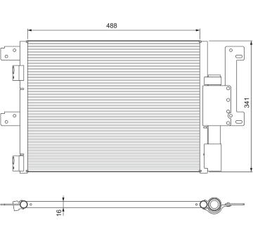 Kondenzátor, klimatizace VALEO 815090