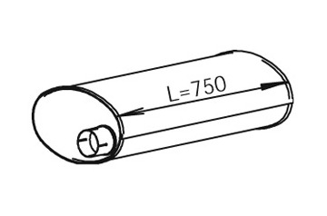 Střední tlumič výfuku DINEX 28421
