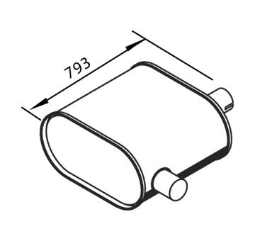 Střední tlumič výfuku DINEX 64360
