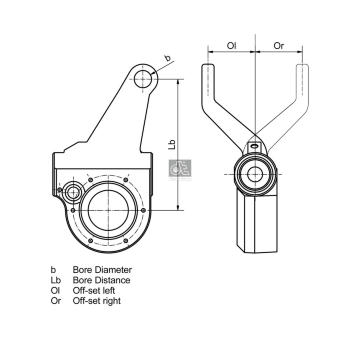 Pákový ovladač, brzdový systém DT Spare Parts 3.62411