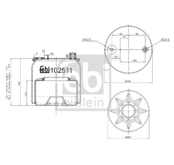 Mech, pneumatické odpružení FEBI BILSTEIN 102511
