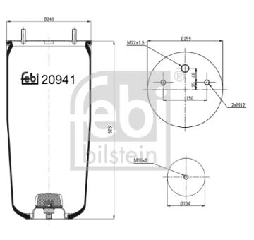 Mech, pneumatické odpružení FEBI BILSTEIN 20941