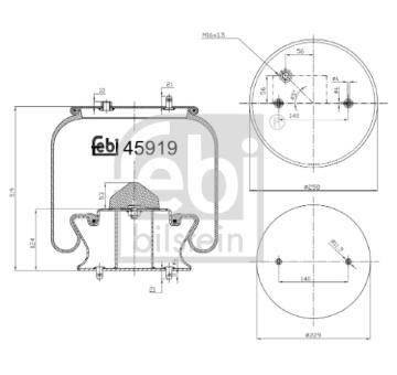 Mech, pneumatické odpružení FEBI BILSTEIN 45919