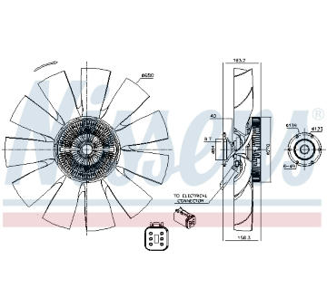 Spojka, větrák chladiče NISSENS 86167