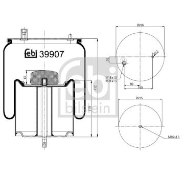 Mech, pneumatické odpružení FEBI BILSTEIN 39907