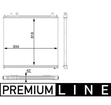 Chladič nízké teploty, chladič plnicího vzduchu MAHLE CR 105 000P