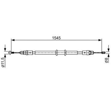 Tažné lanko, parkovací brzda BOSCH 1 987 482 551