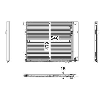 Kondenzátor, klimatizace MAHLE AC 126 000P