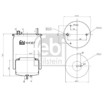 Mech, pneumatické odpružení FEBI BILSTEIN 101357