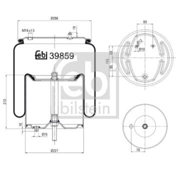 Mech, pneumatické odpružení FEBI BILSTEIN 39859