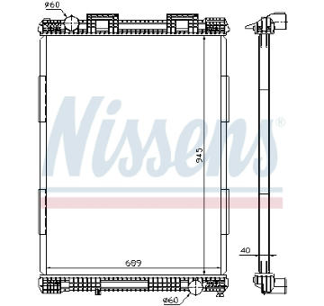 Chladič, chlazení motoru NISSENS 628700