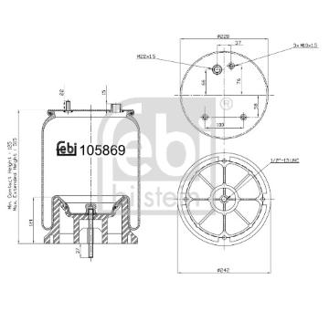 Mech, pneumatické odpružení FEBI BILSTEIN 105869