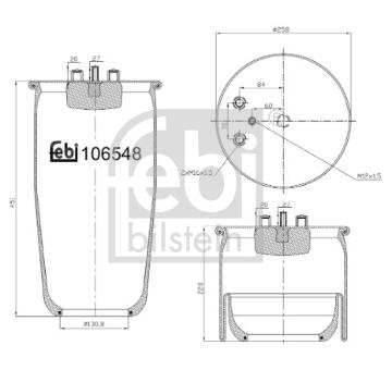 Mech, pneumatické odpružení FEBI BILSTEIN 106548