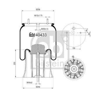 Mech, pneumatické odpružení FEBI BILSTEIN 40433