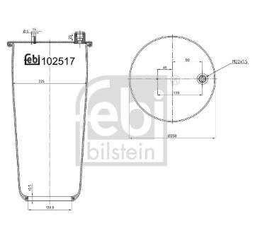 Mech, pneumatické odpružení FEBI BILSTEIN 102517