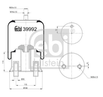 Mech, pneumatické odpružení FEBI BILSTEIN 39992