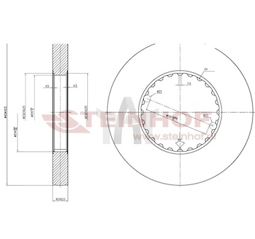 Brzdový kotouč STEINHOF SMT000002