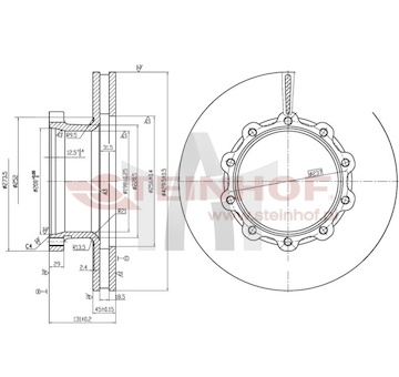 Brzdový kotouč STEINHOF SMT009901
