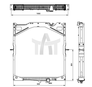 Chladič - chlazení motoru NRF NRF509702