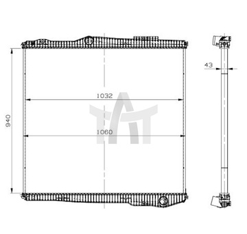 Chladič - chlazení motoru NRF NRF509895