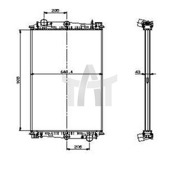 Chladič - chlazení motoru NRF NRF519586