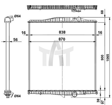 Chladič - chlazení motoru NRF NRF519702
