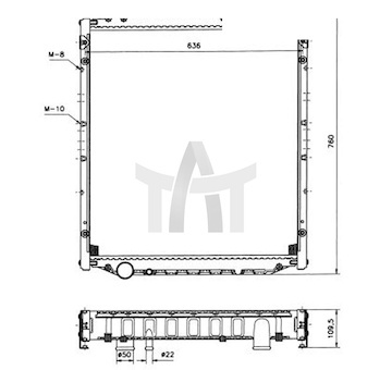 Chladič vodní MAN L2000 10.93- NRF NRF51590