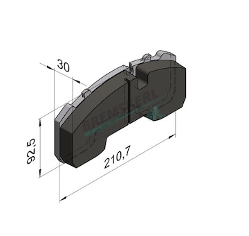 Destičky brzd.BPW 29165 Bremskerl 8040 OE-kvalita vč.přisl.