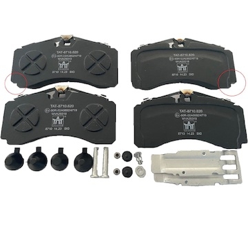 Destičky brzd. SAF 29319, 29318 vč. přisl.  TAT - výřez vlevo