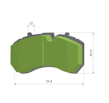 Destičky brzd. SAF, Schmitz 29318/9, 29328/9 vč. příslušenství 8044 BREMSKERL