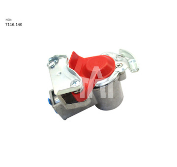 Hlavice vzduchová plytká M16 s filtrem červená 