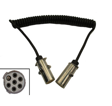Kabel elektrický 7-pólový s kolíkem typ S ISO 3731 4.5m 6x 0.5 mm2 1x 0.75 mm2 TAT