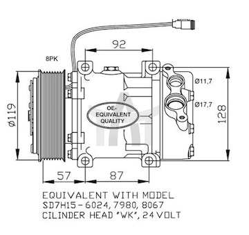 Kompresor, klimatizace NRF NRF3212