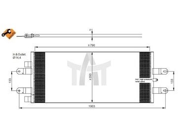 Kondenzátor, klimatizace NRF NRF3543