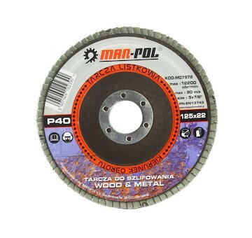 Kotouč brusný lamelový 125mm P40 MAR-POL M07972