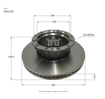 Kotouč brzdový IVECO Stralis PN  TAT