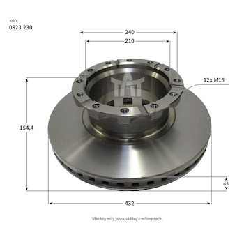 Kotouč brzdový IVECO Stralis ZN vč. ABS  TAT