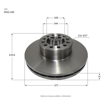 Kotouč brzdový MAN  TAT