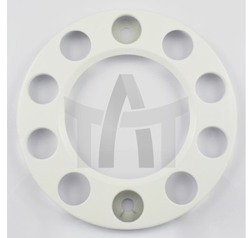 Kryt kola 10 otvorů bílý kovový BB-105210