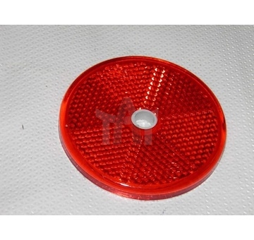 Kulatá odrazka s otvorem červená FI60 DOB-33/CZERW