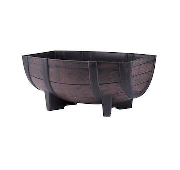 Květináč Woodeff barel teak 40x30x18cm