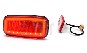 Lampa obrysová LED 12/24V červená neonová WAS 1481RS1
