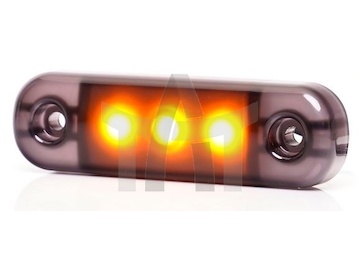 Lampa obrysová LED 12/24V žlutá WAS W275.1/2336BLACK