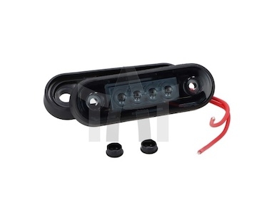 Lampa obrysová LED 12/36V červená dark FRISTOM FT-073CLEDDARK  