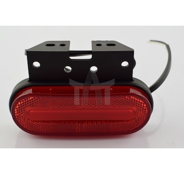 Lampa obrysová LED 12/36V červená FRISTOM FT-070C+KLED  